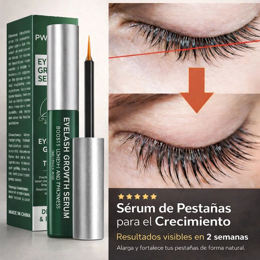 Suero Crecimiento de pestañas Pwyuman, Resultados visibles en 2 Semanas.